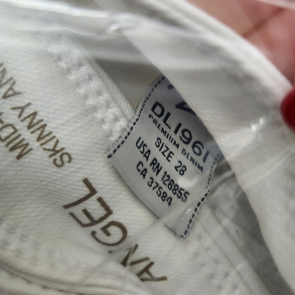 DL1961 Angel Mid Rise Skinny Ankle Jeans Womens 28 White Everyday Casual Denim - Picture 6 of 14